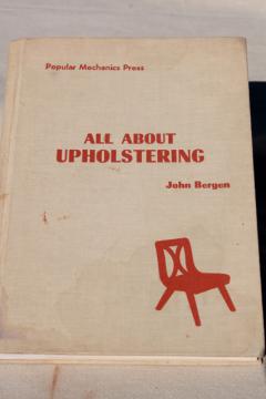 1950s Popular Mechanics hand book All About Upholstering, mid-century modern furniture designs