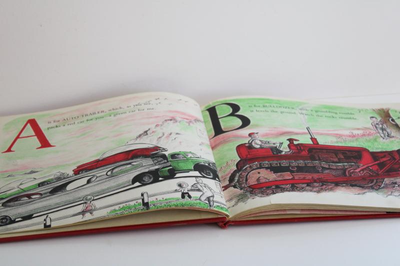 1950s picture book ABC vintage cars & trucks illustrations Ninon / Anne Alexander