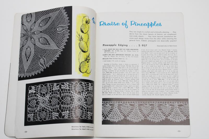 1950s vintage Coats & Clark crochet booklet, doilies & lace patterns etc.
