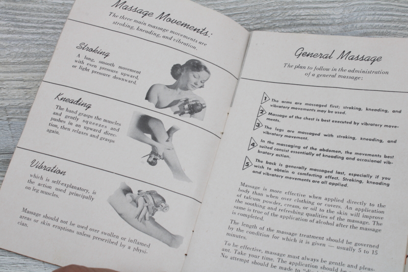 1950s vintage Oster massager, Scientific electric massage vibrator with instruction booklet