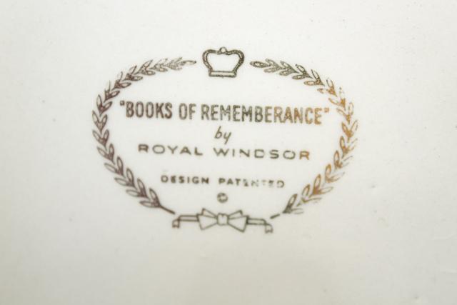 1950s vintage Royal Windsor book shaped planter vase, Happy Anniversary gift