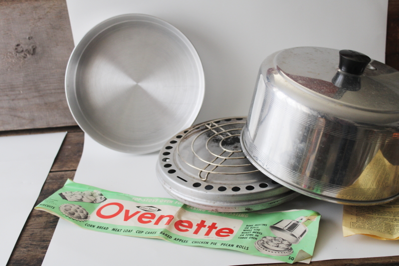 1950s vintage West Bend Ovenette stovetop oven, potato baker or leftover crisper