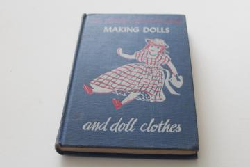 1950s vintage childrens book sewing doll clothes dollmaking w/ patterns