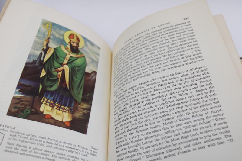1950s vintage illustrated Lives of Saints, Saint days & history religious book 
