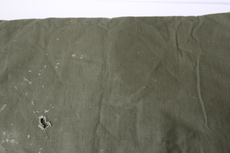 1950s vintage military surplus drab army green cotton fabric ...