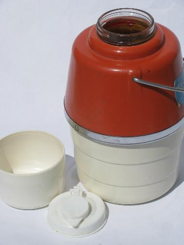 1950s vintage picnic/camp insulated cooler bottle, Mascot mason jar