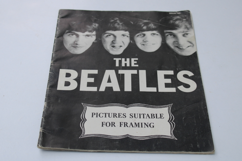 1964 original vintage The Beatles black-white photo booklet with pictures for framing