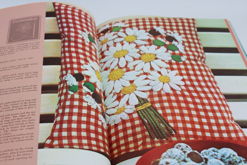 1970s Complete Book of Embroidery, retro patterns and how to for crewel, ethnic embroidered designs etc