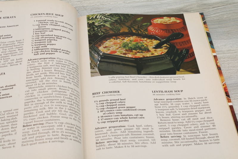 1970s vintage Better Homes Gardens cookbook Make Ahead Meals recipes