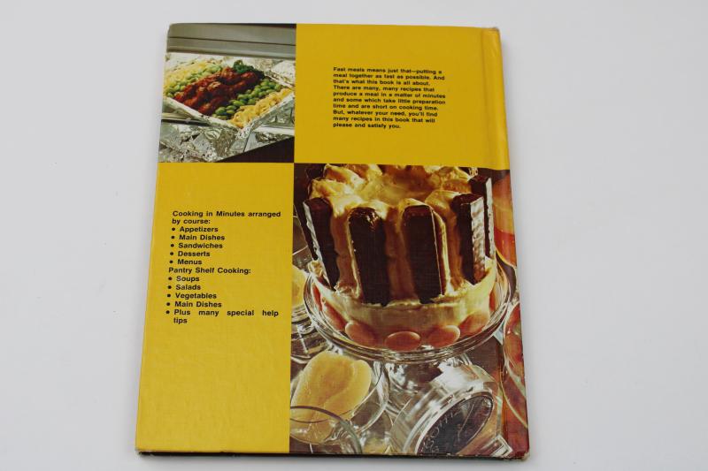 1970s vintage Fast Meals Family Circle cookbook, retro food styling & recipes