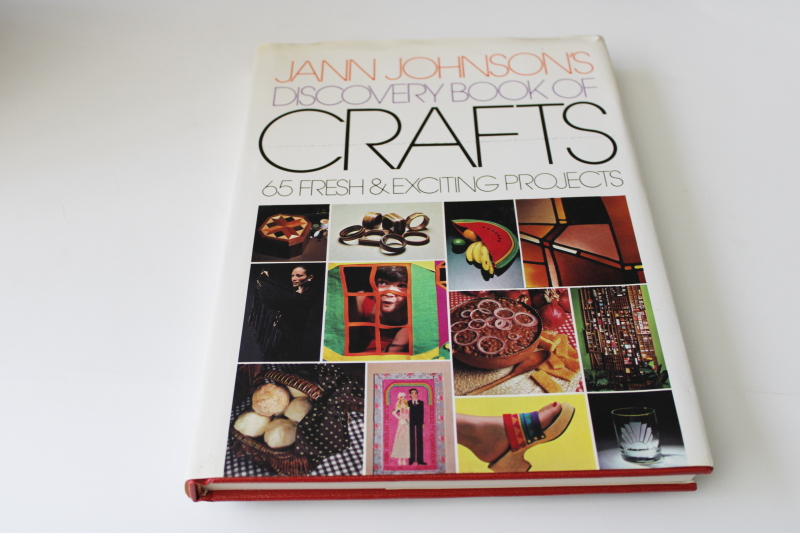 1970s vintage book of crafts techniques  projects, mod  hippie styles, retro!