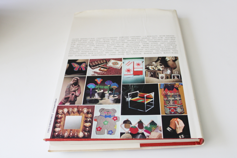1970s vintage book of crafts techniques  projects, mod  hippie styles, retro!