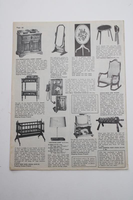 1970s vintage catalog of Americana, primitives, colonial style old time houseware