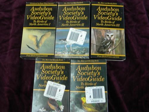 1980s Audubon video guide to Birds of North America 5 volume set VHS
