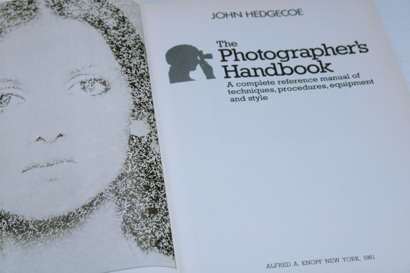 1980s vintage The Photographers Handbook John Hedgecoe, film cameras photography manual
