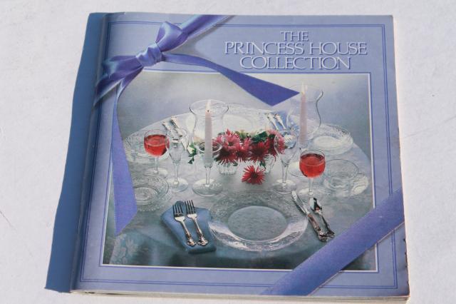 1983 vintage Princess House glass home party catalog, glassware patterns photos