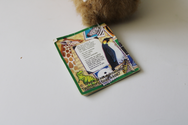 1990s vintage stuffed wild animal plush prairie dog w/ K  M paper tag