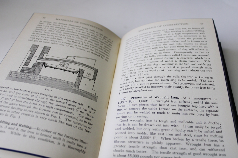 20s vintage International Textbook Chemistry  Materials of Construction antique builders book