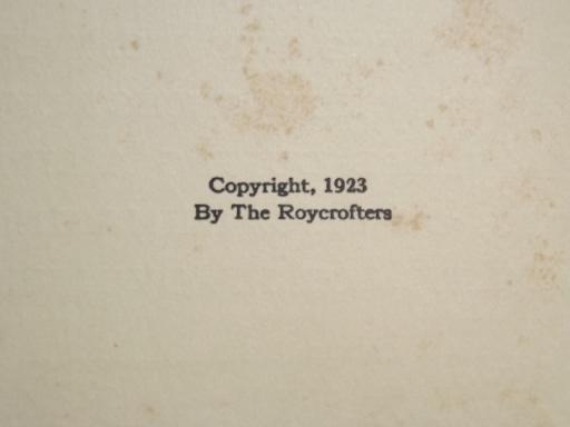 20s vintage Roycroft arts and crafts edition Elbert Hubbard's Scrap Book