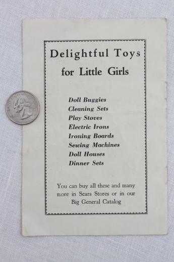 30s or 40s vintage Sears Little Cook Book, Little Recipes for Little Girls
