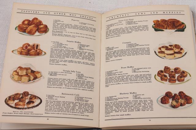 30s vintage cookbook w/ color illustrations, baking recipe book Anyone Can Bake dated 1930