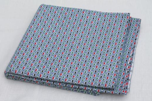 40s 50s vintage tiny print cotton fabric, 36 wide x 4 yards