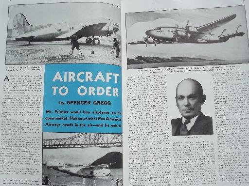 40s vintage Popular Aviation magazine, from airplane pilot estate collection