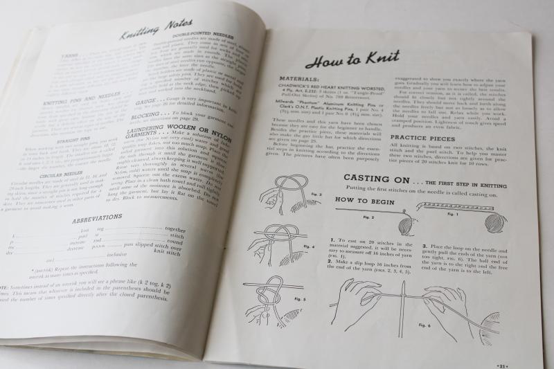 50s needlework booklet, Learn How to instructions tutorial embroidery, crochet, knitting