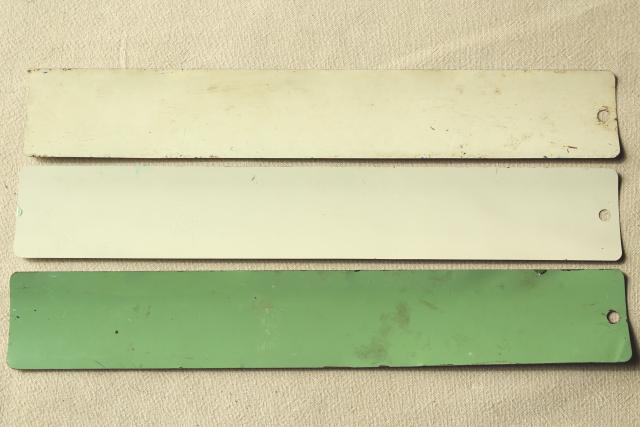 50s vintage metal rulers w/ old advertising, Ben Franklin dime stores etc.