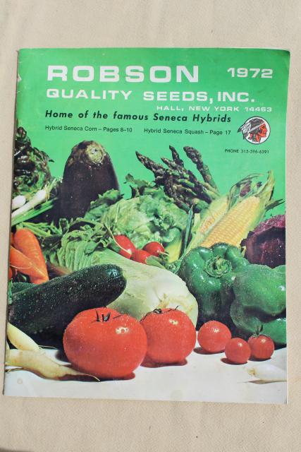 60s 70s vintage garden seed catalogs, old vegetable and flower seed varieties w/ photos