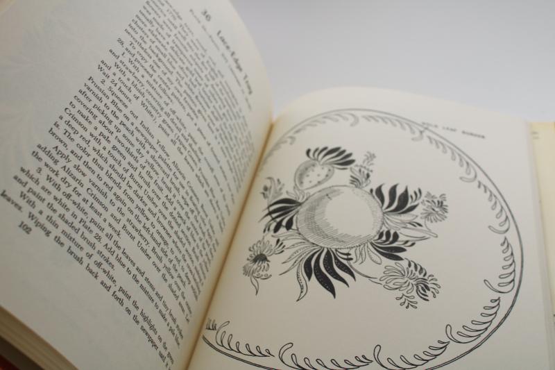 60s book of traditional antique designs for painted tole trays, Hitchcock chairs