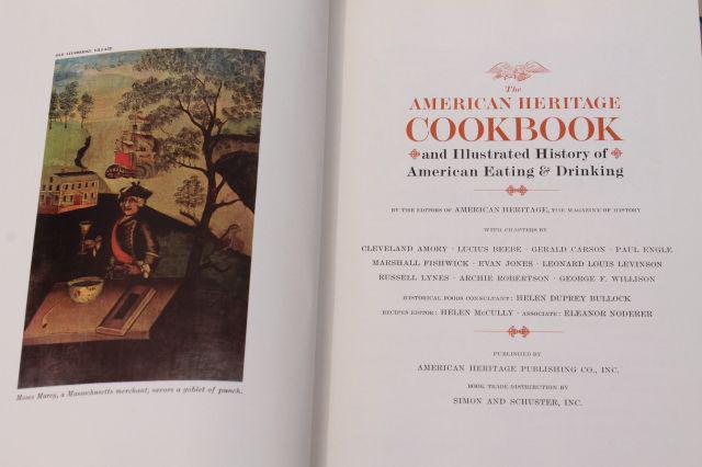 60s vintage American Heritage Cook Book, food history traditional recipes