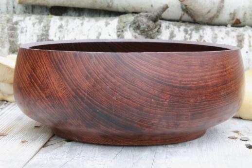 60s vintage Danish modern teak wood salad bowl, Laurids Lonborg Denmark