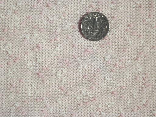 60s vintage knit suiting fabric in ladylike pink, retro Italian knit fabric