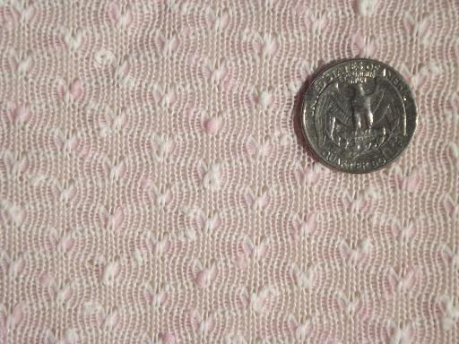 60s vintage knit suiting fabric in ladylike pink, retro Italian knit fabric