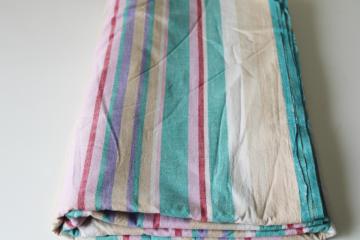 7 yds India cotton madras plaid 1980s 90s vintage fabric, light soft tropics weight shirting