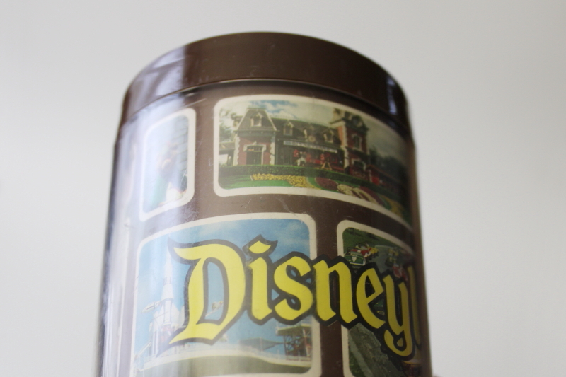 70s vintage Disneyland photos print ThermoServ insulated plastic mugs