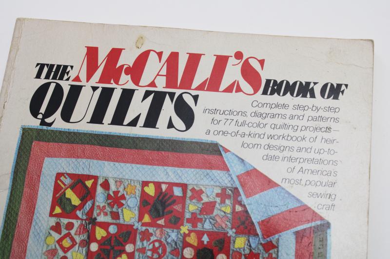 70s vintage McCalls Book of Quilts quilting patterns, traditional & mod design