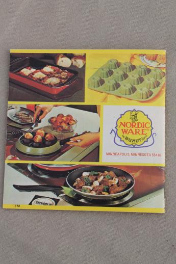 70s vintage Nordic Ware cookbook, traditional recipes for cakes, cookies, ebleskiver etc.