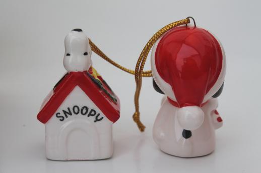 70s vintage Snoopy / Peanuts Christmas ornaments set in original