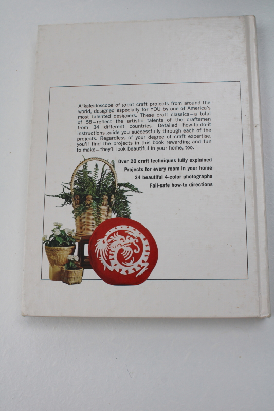 70s vintage craft book designs  techniques from around the world, ethnic folk art handcrafts