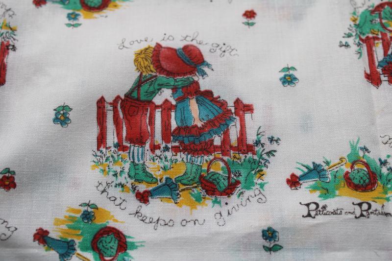 70s vintage fabric Roth / Manes Petticoats & Pantaloons print little girls & boys