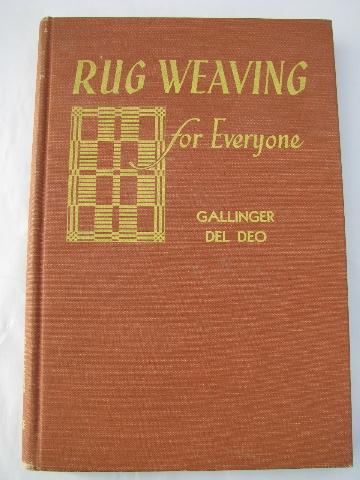 70's vintage needlework instruction book, Rug Weaving for Everyone