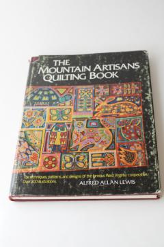 70s vintage out of print quilting book, West Virginia appalachian mountain quilters