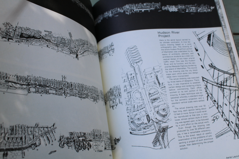 70s vintage textbook, Architectural Delineation drawings from photos