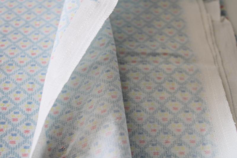 80s vintage Laura Ashley style Surrey decorator cotton fabric small print in pastels