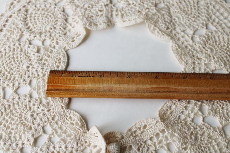 80s vintage crochet lace round collar, cottagecore Victorian style, heirloom sewing