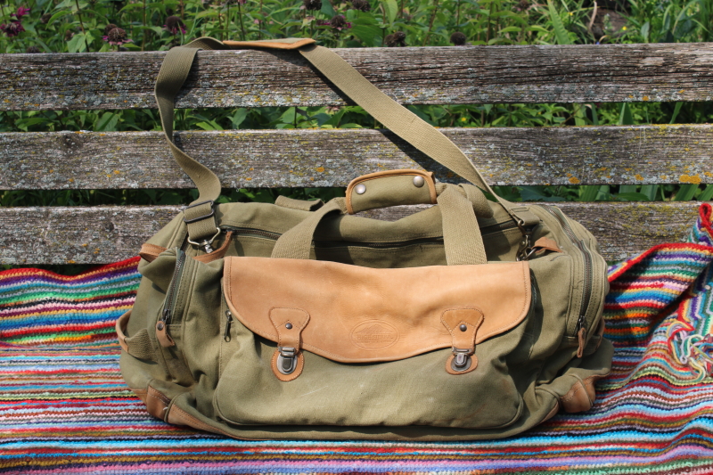 Canvas & Leather Safari Duffle Bag