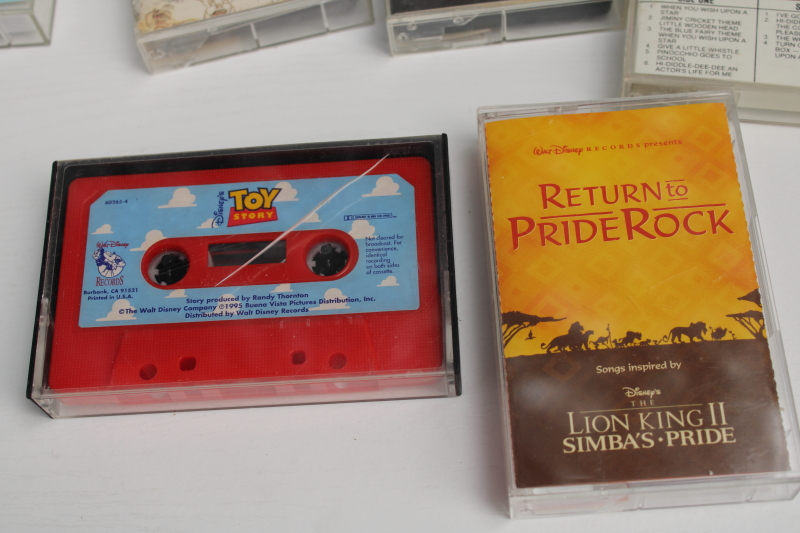 90s vintage cassette tapes lot Toy Story  Disney songs original movie soundtracks