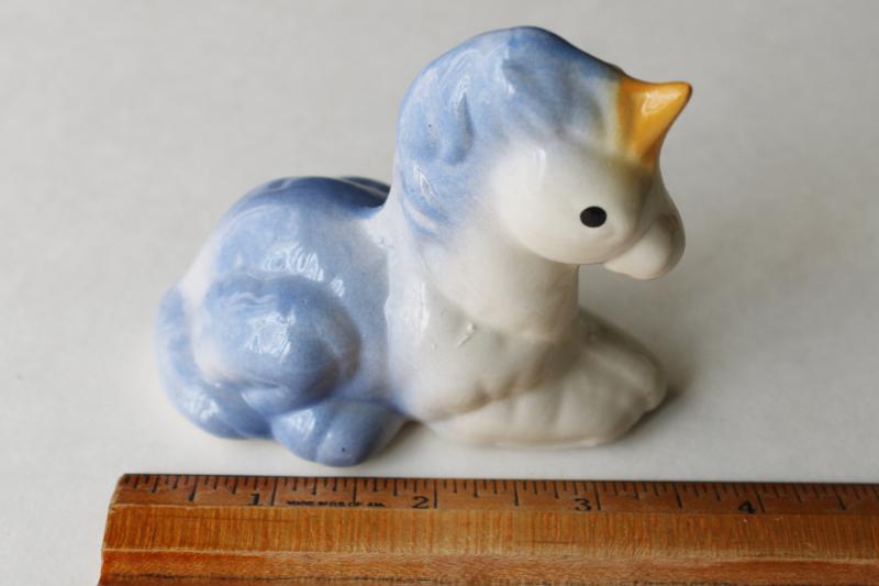 90s vintage ceramic baby unicorn figurine, adorable little foal